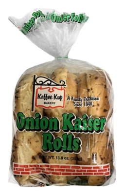 Koffee Kup Onion Kaiser Rolls 12 OZ Safeway