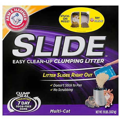 Arm & Hammer Slide Easy Clean Up Multi Cat Clumping Cat Litter - 19 LB