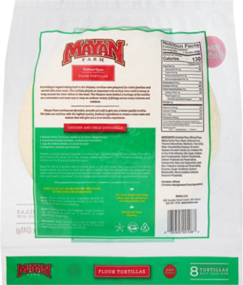 Mayan Farm 8in White Flour Tortilla 8ct - 11.8 OZ - Image 6