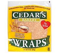 Cedars Honey Wheat Flax Wraps - 10 Oz