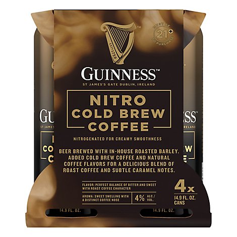 Guinness Nitro Cold Brew Coffee In Cans - 4-14.9 FZ