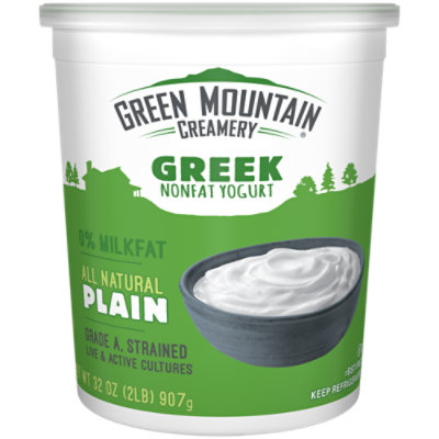 Green Mountain Creamery Plain Nonfat Greek Yogurt - 32 OZ - Image 1