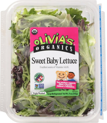 Olivias Organic Sweet Baby Lettuce - 5 OZ - Image 2