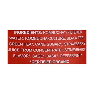 Aqua ViTea Strawberry Sage Kombucha - 16 Fl. Oz. - Image 5