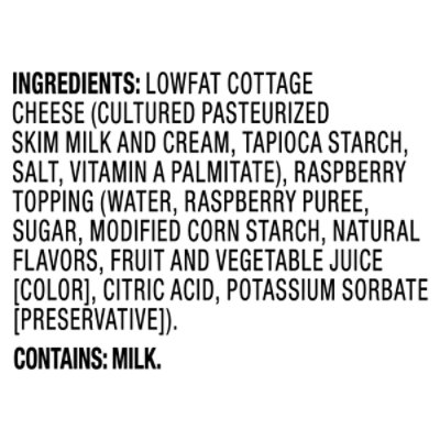 Breakstones Raspberry Lowfat Cottage Cheese Doubles - 4.7 OZ - Image 4