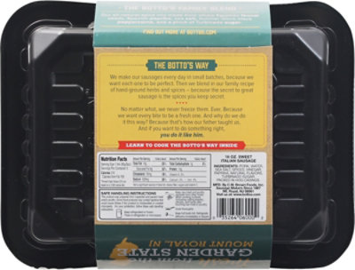 Bottos Sweet Italian Sausage - 16 OZ - Image 6