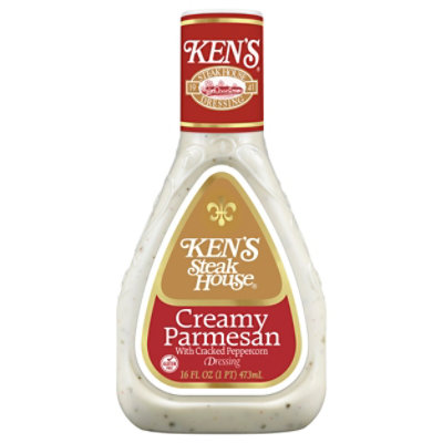 Kens Steakhouse Lite Creamy Parmesan With Cracked Pepper Dressing - 16 FZ - Image 2