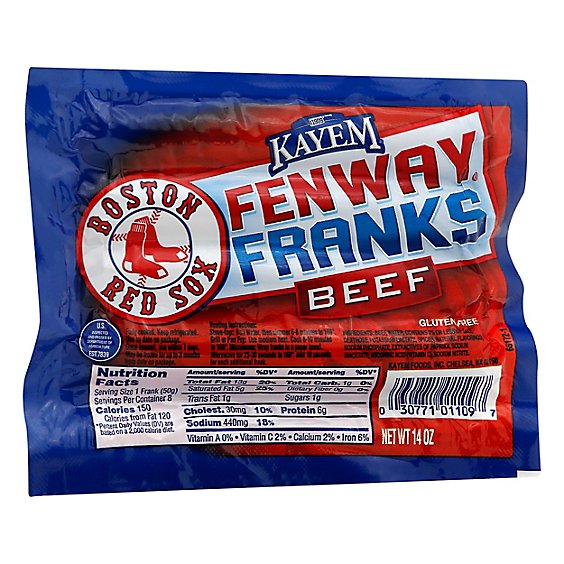 Kayem Franks Beef Fenway - 14 OZ