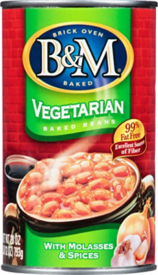 B&M Baked Beans Fat Free Vegetarian Canned - 28 OZ - Image 2