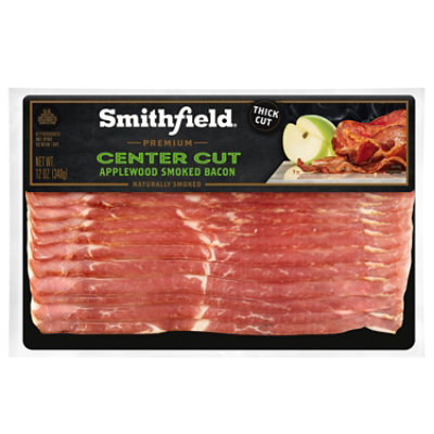 Smithfield Naturally Hickory Smoked Center Cut Bacon - 12 Oz