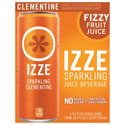 Izze Fortified Sparkling Clementine Juice - 4-8.4 FZ - Image 2