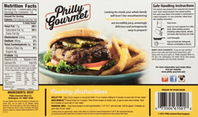 Philly Gourm Beef Patties - 30 OZ - Image 5