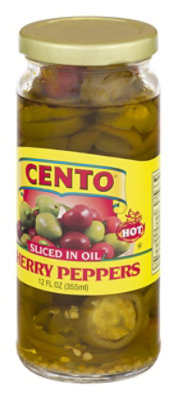 Cento Regular Sliced Hot Cherry Peppers In Oil - 12 OZ - Image 3