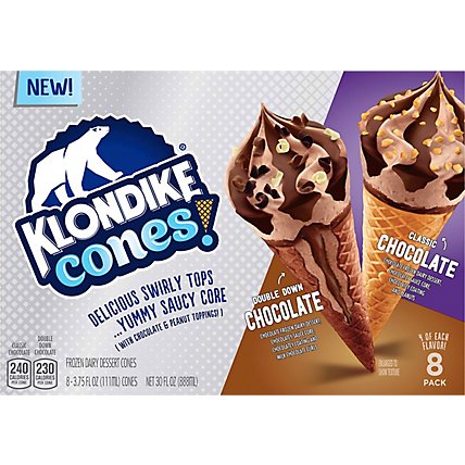Klondike Ice Cream Cone Chocolate Double Chocolate - 8 Count - Image 2