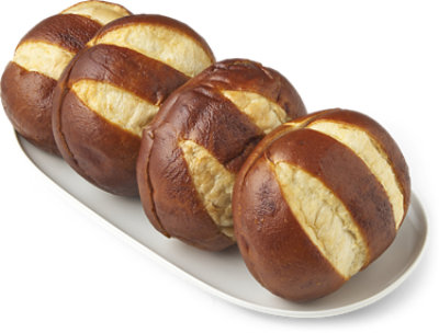 Rolls Pretzel Hamburger 4 Count - EA - Image 1