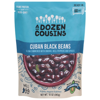 A Dozen Cousins Beans Black Rte Cuban - 10 OZ