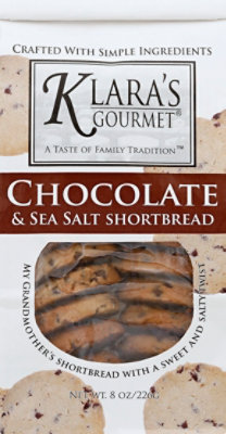 Klaras Cookie Shortbread Choc Sea Salt - 8 OZ - Image 1
