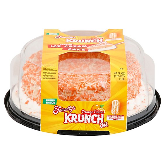 Friendlys Orange Creme Krunch Ice Cream Cake - 40 FZ