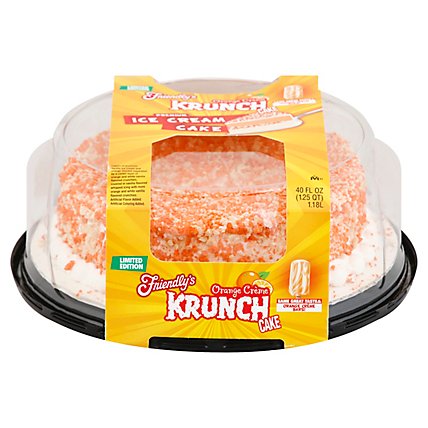 Friendlys Orange Creme Krunch Ice Cream Cake - 40 FZ - Image 1