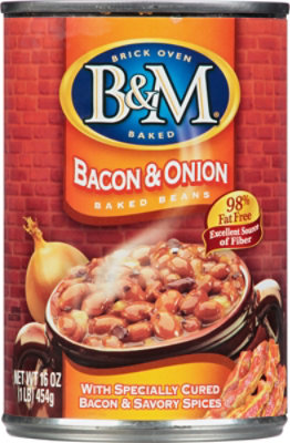 B&M Bacon & Onion Baked Beans Canned - 16 OZ - Image 2