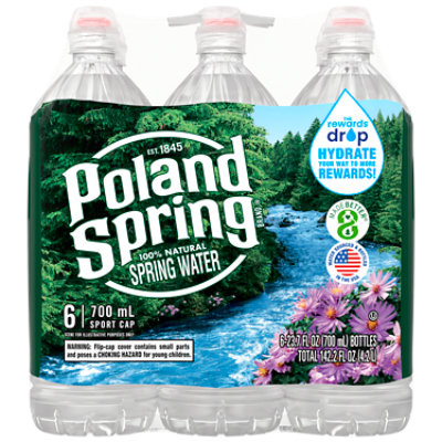 Poland Spring Natural Spring Water - 6-23.7 FZ - Image 1