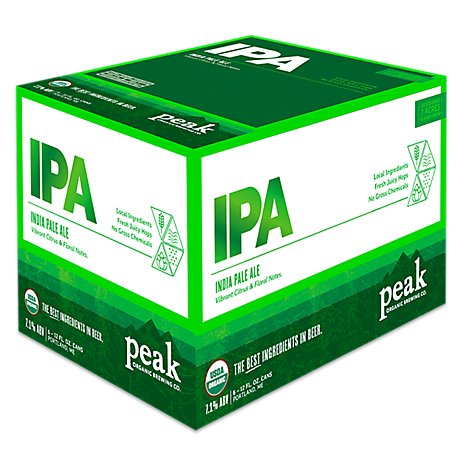 Peak Organic Ipa In Cans - 6-12 FZ