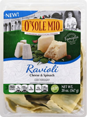 O Sole Mio Cheese & Spinach Ravioli - 20 OZ - Image 2