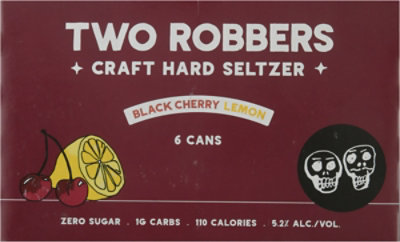 Two Robbers Blk Chry Lemon Hard Seltzer In Cans - 6-12 FZ - Image 2