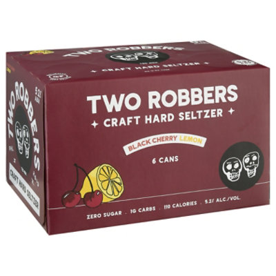 Two Robbers Blk Chry Lemon Hard Seltzer In Cans - 6-12 FZ - Image 1