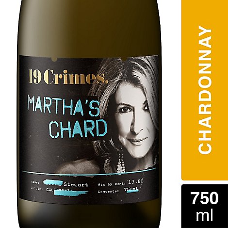 19 Crimes Martha Stewart Chardonnay Wine - 750 Ml