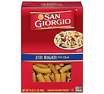 San Giorgio Pasta Ziti Rigati - 16 Oz
