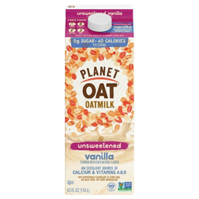 Planet Oat Unsweetened Vanilla Oatmilk - 52 Oz - Image 3