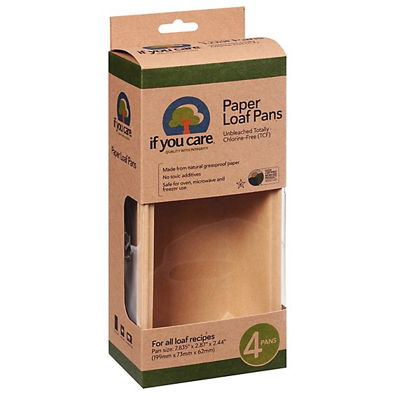 If You Care Brown Paper Loaf Pans 4 Count - EA