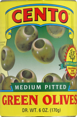 Cento Regular Pitted Green Olives - 6 Oz - Image 2