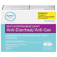 Signature Care Anti Diarrheal Anti Gas Caplets - 24 CT