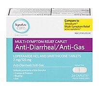 Signature Care Anti Diarrheal Anti Gas Caplets - 24 CT