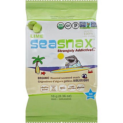 Sea Snax Seaweed Rstd Lime Org - 0.36 OZ - Image 2