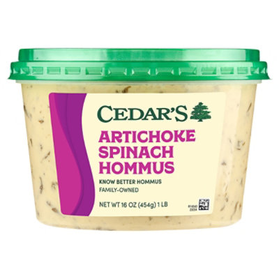 Cedars Artichoke Spinach Hummus - 16 Oz - Image 2