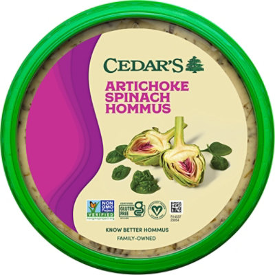 Cedars Artichoke Spinach Hummus - 16 Oz - Image 1