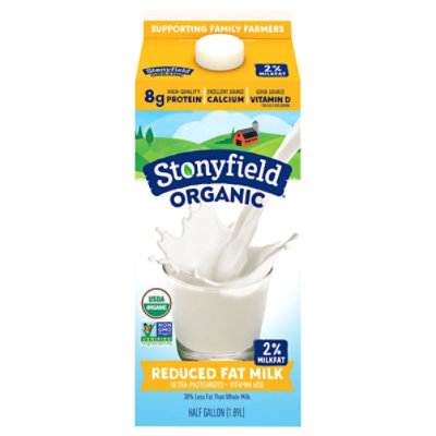 Stonyfield Organic Farm 2 % Reduced Fat Milk Half Gallon - 1.89 L - Image 3