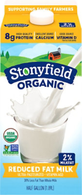 Stonyfield Organic Farm 2 % Reduced Fat Milk Half Gallon - 1.89 L - Image 2