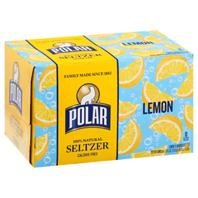 Polar Lemon Seltzer Cans - 6-7.5 FZ - Image 1