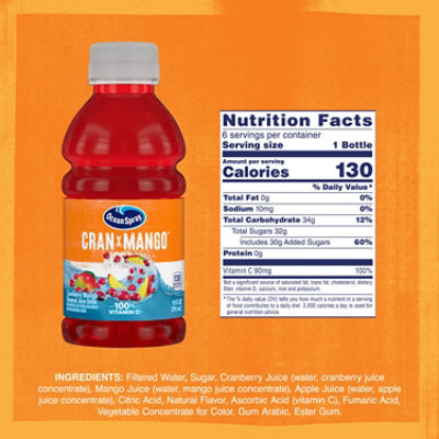 Ocean Spray Cranberry Mango Juice Pack - 6-10 Fl. Oz. - Image 4