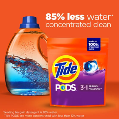 Tide PODS Liquid Laundry Detergent Pacs Spring Meadow - 31 Count - Image 8