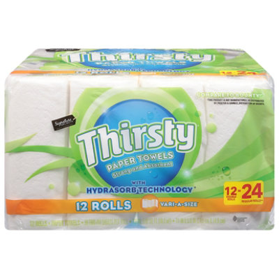 Signature SELECT Paper Towel Thirsty Strong Vari-A-Size - 12 RL - Image 1