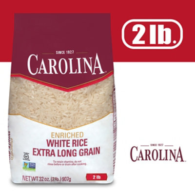 Carolina White Rice Extra Long Grain In Bag - 2 Lb - Image 2