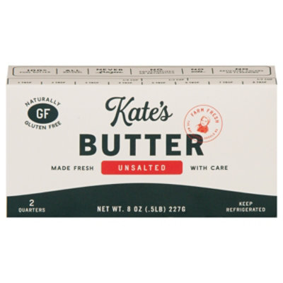 Kates Unsalted Butter - 8 OZ - Image 1