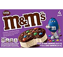 M&M'S Classic Ice Cream Cookie Sandwiches - 4 Count