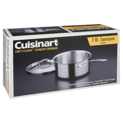 Cuisinart Chef's Classic Stainless Steel 2 Qt. Covered Saucepan
