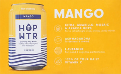 HOP WTR Non-Alcoholic Mango Can - 6-12 Oz - Image 6